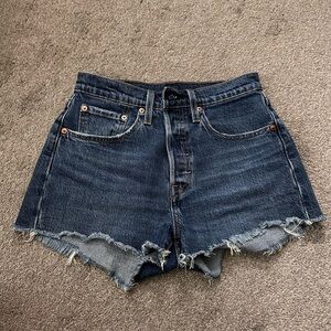 Levi's Dark Blue Jean Shorts